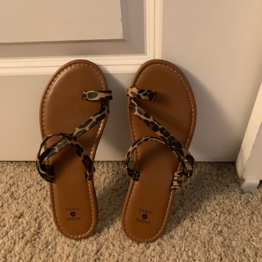 Leopard Flip Flops